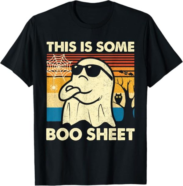 This is Some Boo Sheet Ghost Retro Funny Halloween Men Women T-Shirt